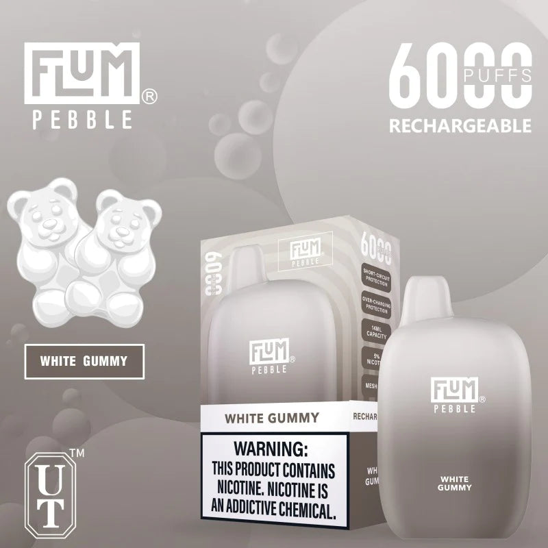 Flum pebble-white gummy 6000