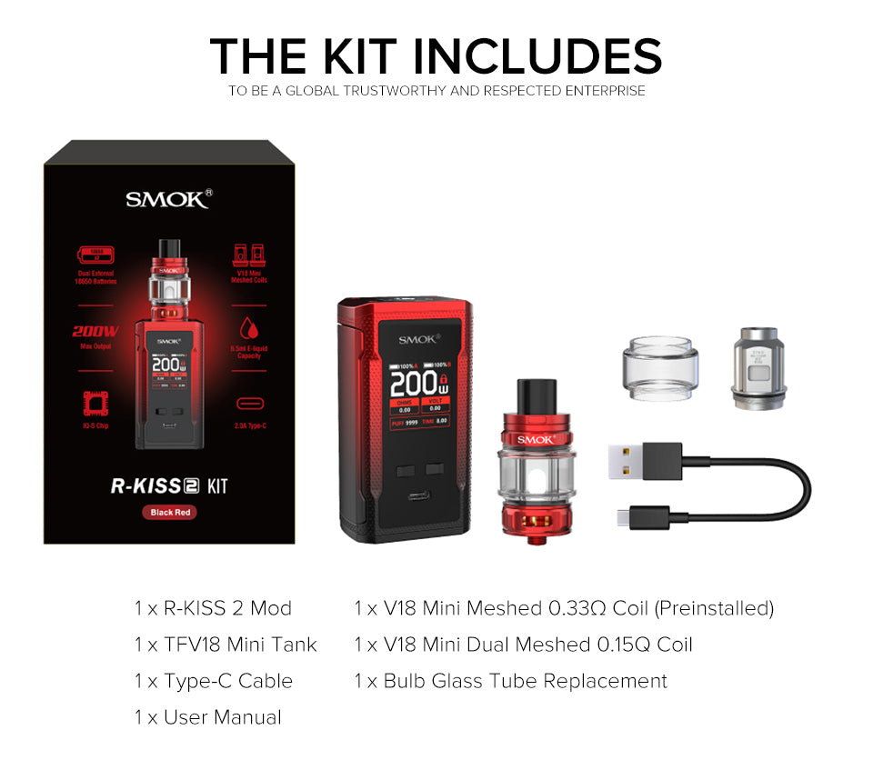 SMOK R-KISS 2 200W STARTER KIT